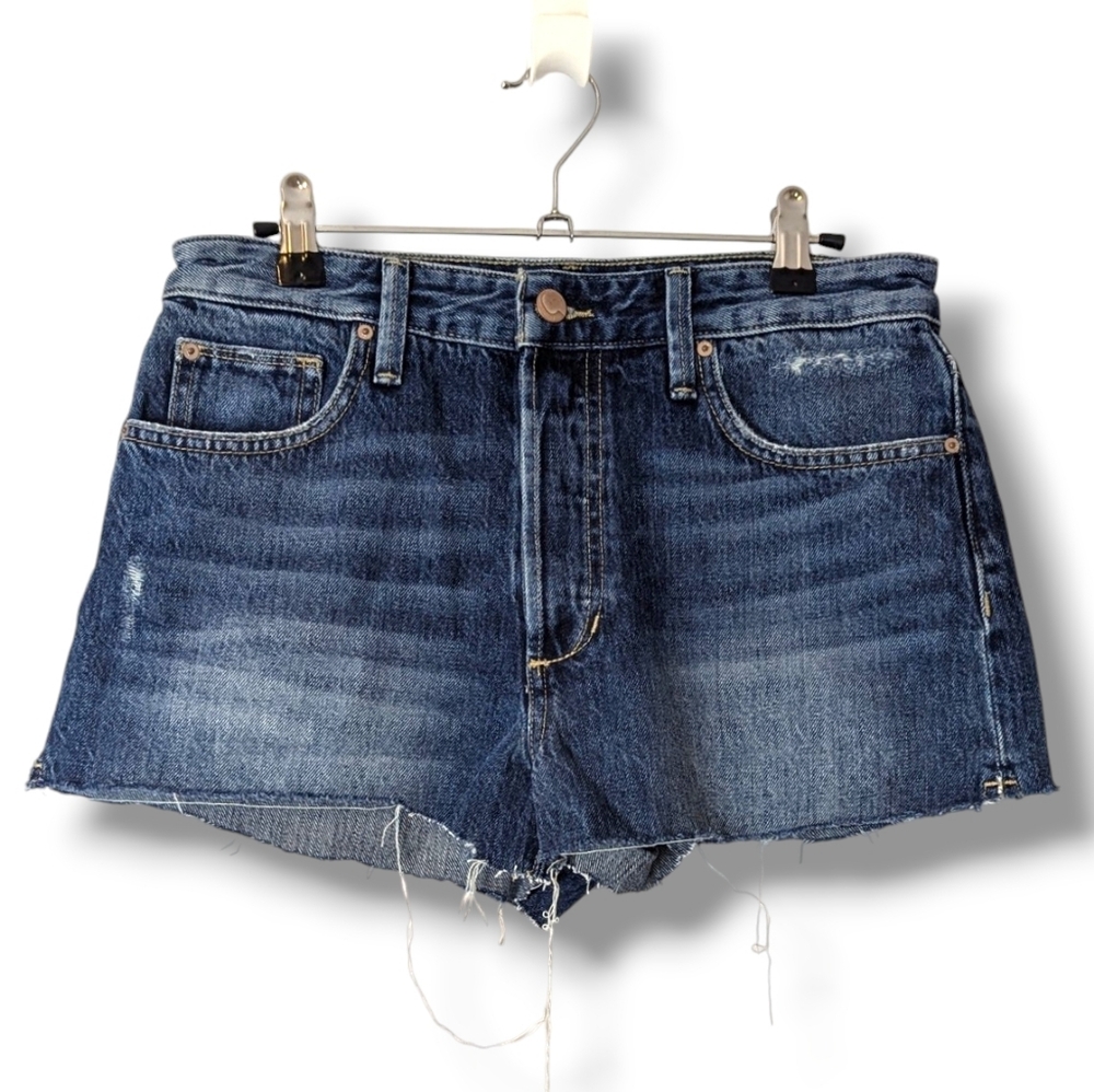 NWT Joes Jeans The Smith High Rise Raw Hem Shorts Martina Blue Denim: Size 27